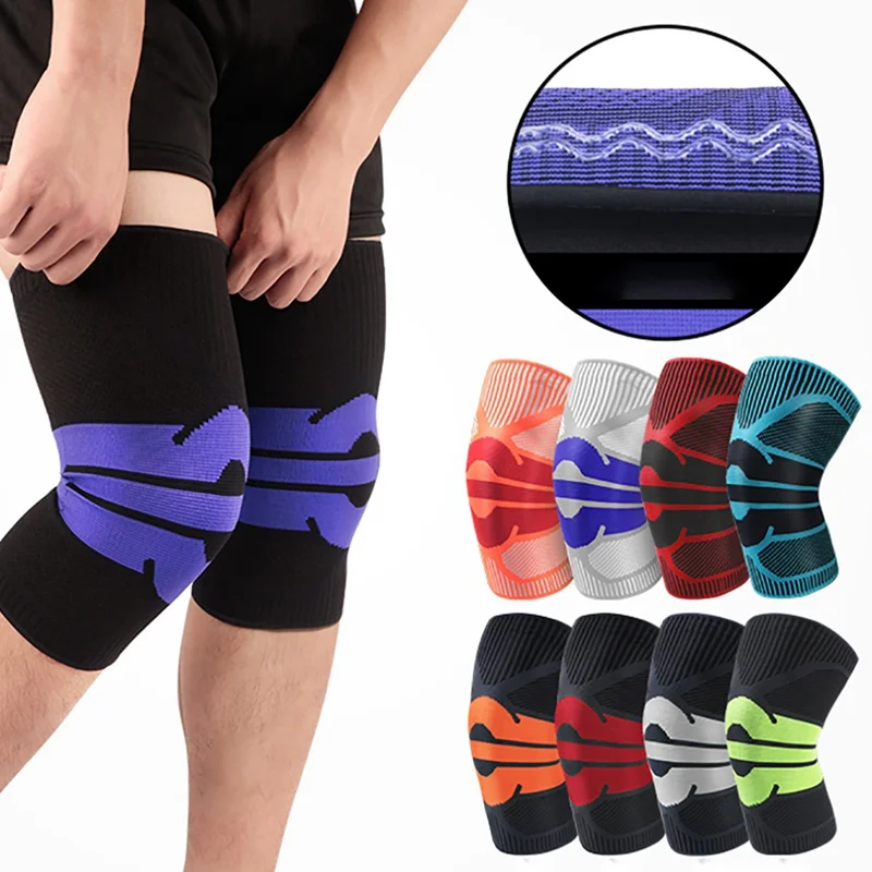 Knitted Breathable Knee Pad Sleeve Compression Support Leg Protector Gym Squat Unisex Sportswear 1pc