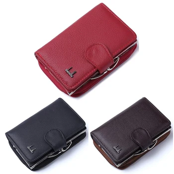 

New Qian Xi Lu women's wallets Cortex zipper and hasp purses
