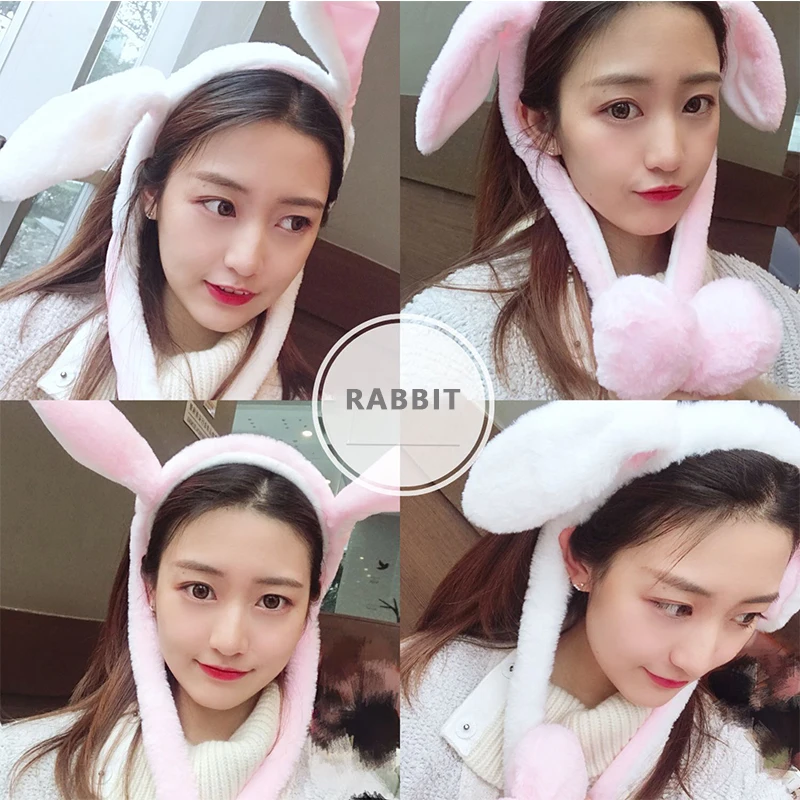 skullies beanie 2022 New Style Rabbit Hat with Ears, Rabbit Hat with Ears, Warm Plush Headband, Cute and Cute Airbag Hat winter beanie