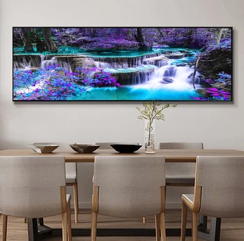 

5D DIY Diamond Painting Kits Landscape waterfall Full Drill Rhinestone Embroidery Cross Stitch Arts Craft Canvas Wall Decor