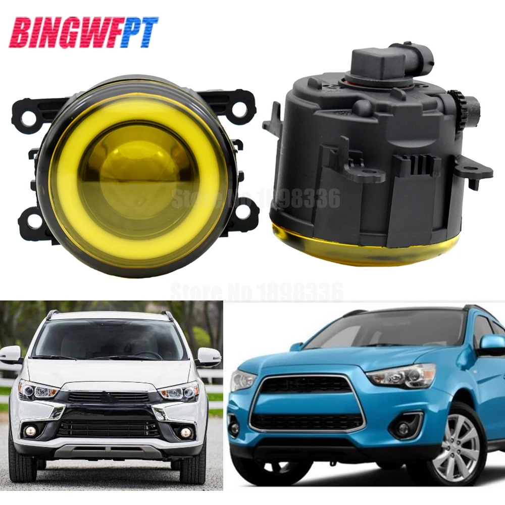 

2pcs/pair H11 LED Fog Lamp Assembly Angel eyes Fog Light 90mm For Mitsubishi ASX 2013 2014 2015 2016 2017 2018