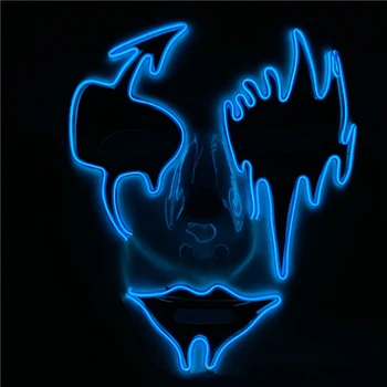 

LED Mask Glowing Mask For Halloween Carnival Devil EL Wire Mask Party Decorative Neon Luminous Light Up Masks Glow In Dark