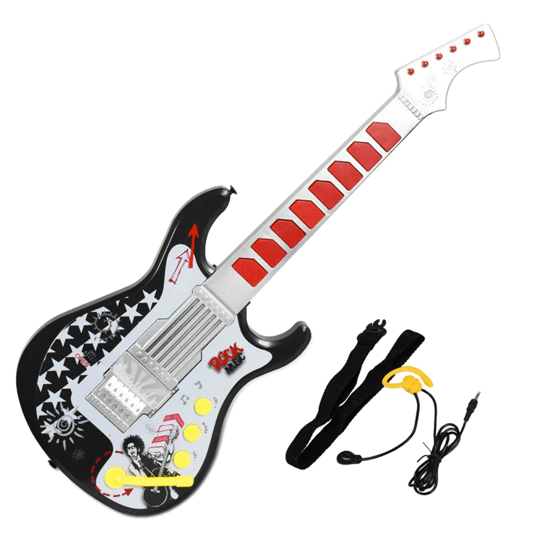 

Children Electric Model Guitar Toy Mini Guitar MP3 Play Music Toys - Black