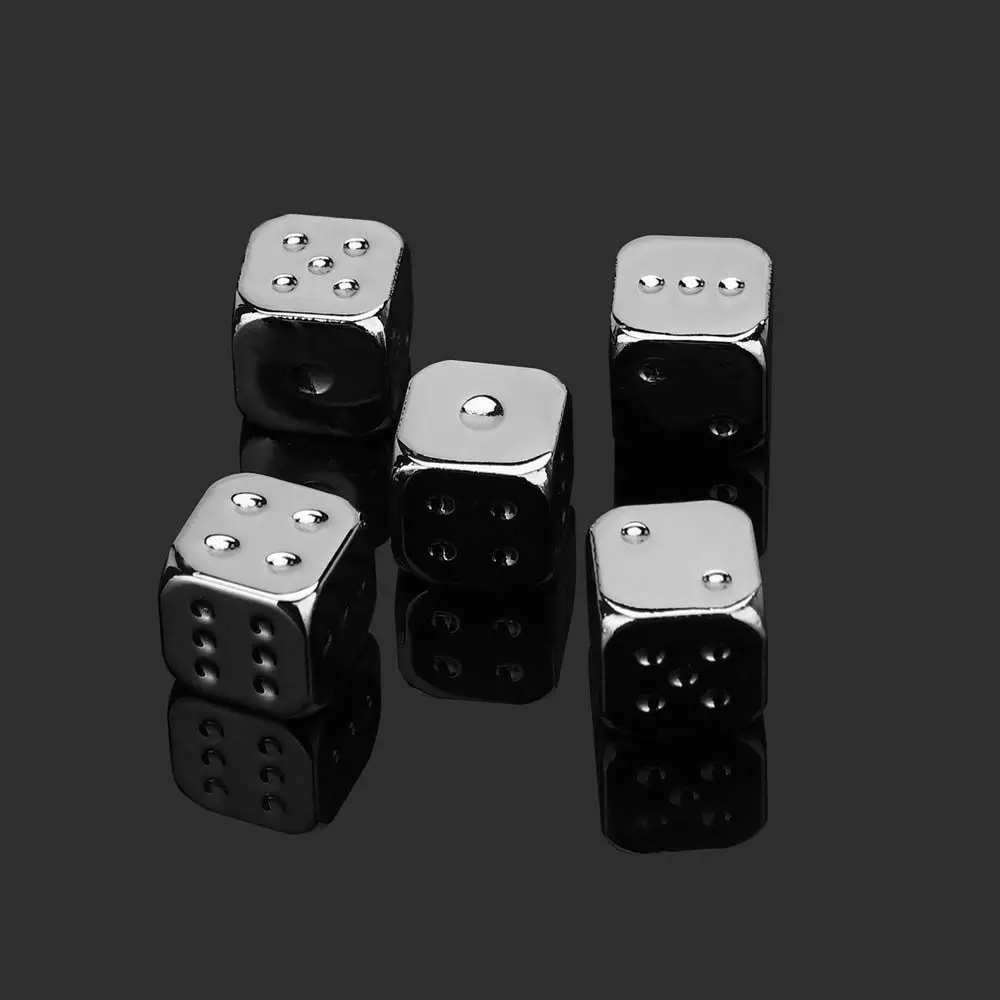 5Pcs/set Durable 6 Sided Dice Board Games Entertainment Playing Games 13mm Square Point Dice Family Party Metal Dice children s drawing board magnetic double sided lifting blackboard family kid writing graffiti scaffolding easel