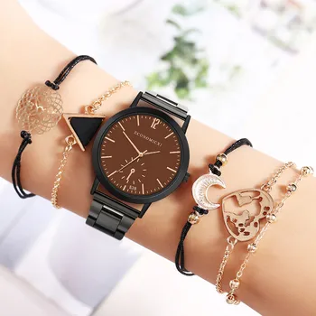 

ECONOMICXI Popular Quartz Watch Luxury Bracelet Gemstone Moon Bracelet for Women's Watch Fashion Alloy Clock