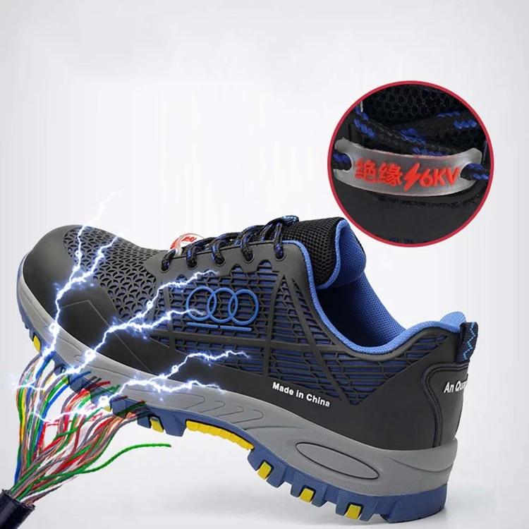 Men And Women Work Shoes Safety Shoes Mens Lightweight Anti Smashing Steel Toe Outdoor Work Boots Breathable Mesh Sneaker