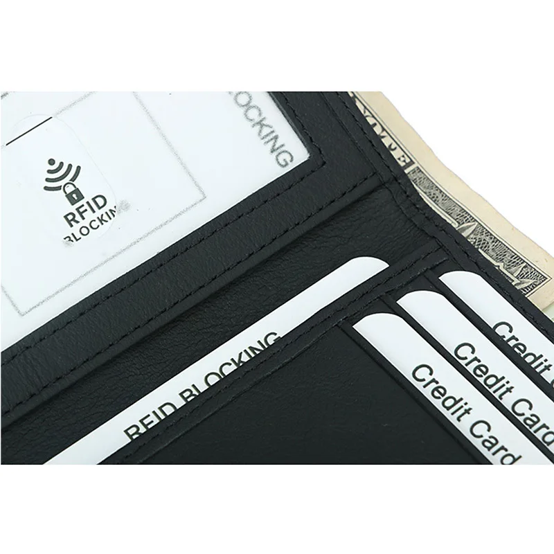 Модный мужской многофункциональный кошелек RFID с несколькими картами, держатель для карт, Короткий полосатый кошелек для монет, мужской тройной клатч