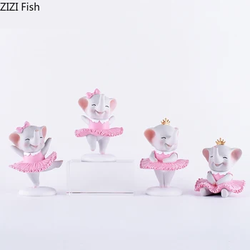 

Elephant Ballerina Resin Animal Cartoon Ornaments Desk Ornaments Girl Room Decoration Nordic Home Decor Accessories Modern