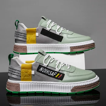 

Hot Style New Men Casual Shoes Men Leather Flat Shoes Lace-up Low Top Sneakers Fashion Sneskers Breathable Shoes Zapatillas