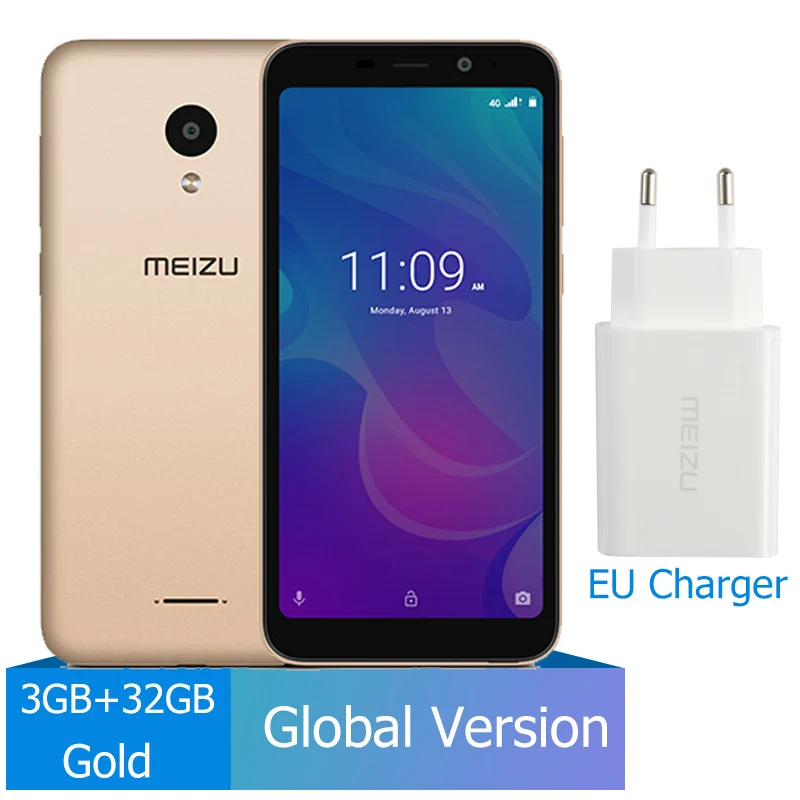 3GB 32GB Gold Meizu C9 Pro, 3 ГБ, 32 ГБ, глобальная версия, мобильный телефон, четырехъядерный, 5,45 дюймов, 1440X720 P, фронтальная, 13 МП, задняя, 13 МП, аккумулятор 3000 мАч - Цвет: 3GB 32GB Gold