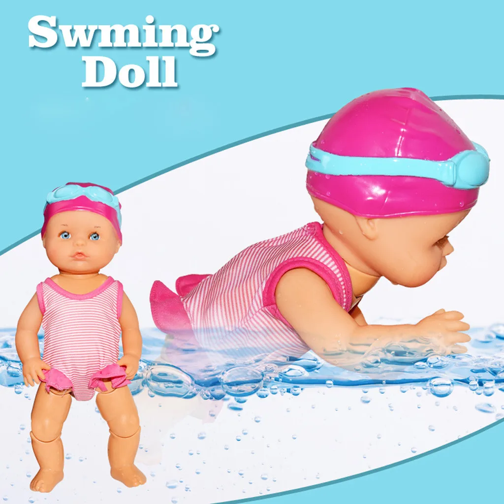 

New Cute Electric Swimming Dolls Non-silicone Inedible 2019 Waterproof Electric Swimming Doll Kid Girls Toys#G2