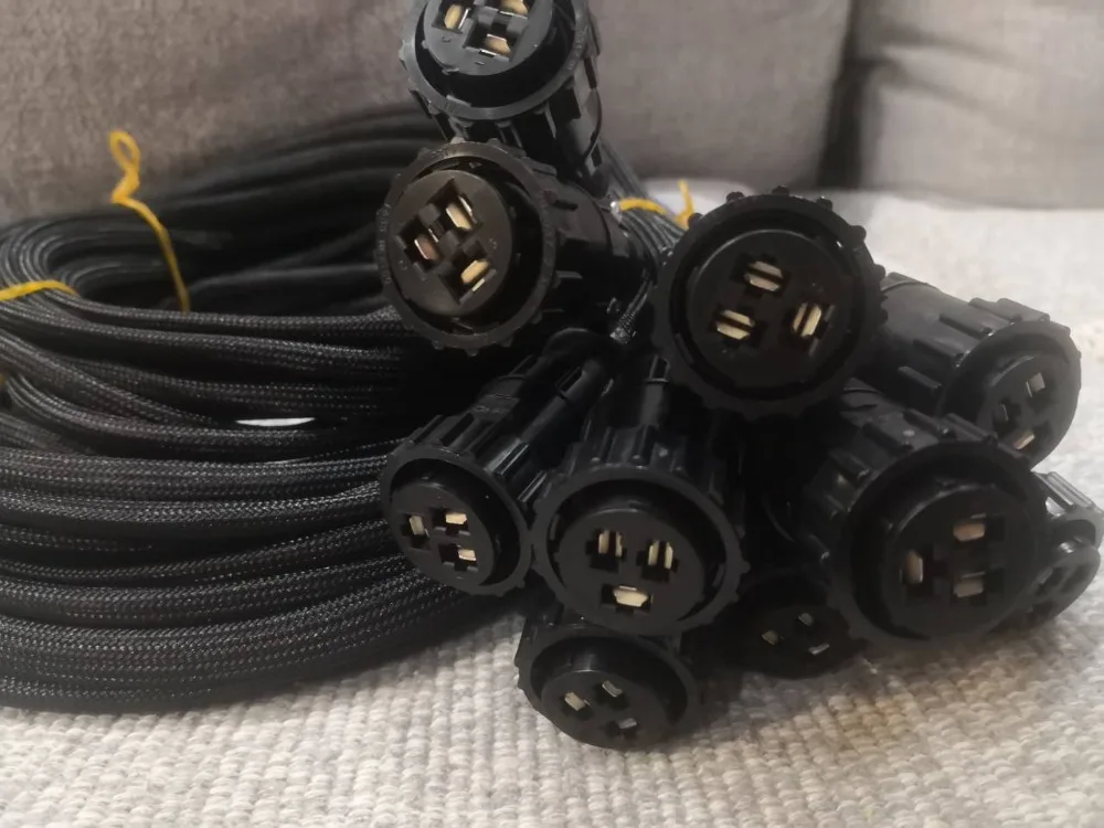 30pcs/lot TYCO AMP TE 3 Pin CPC Series Connector Plug With Molex MINI 2 meter Long 16AWG Wire Cable 206037-2 206070-8 66740-2
