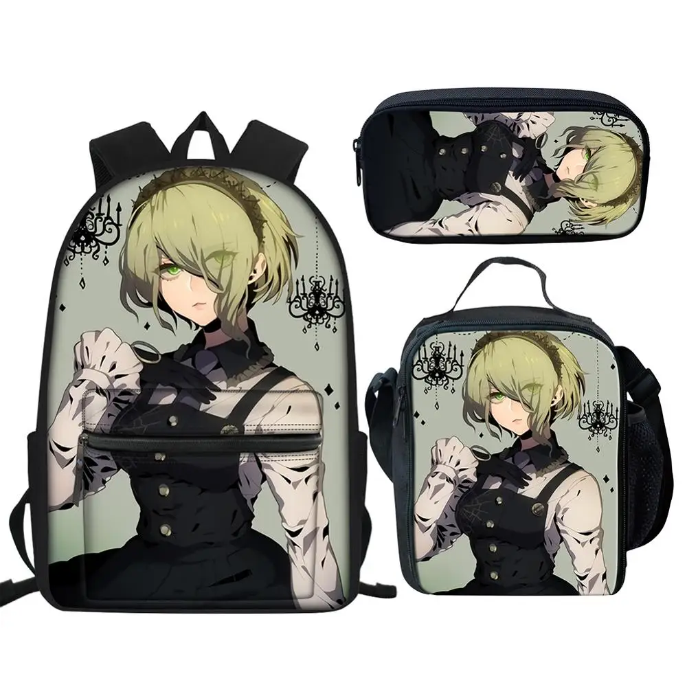 CDGX2459GKZ58 Крутая школьная сумка Danganronpa набор/3 шт для подростка мальчика холст путешествия ноутбук рюкзак для мужчин Monokuma сумка для книг рюкзак капельница - Цвет: CDGX2459GKZ58
