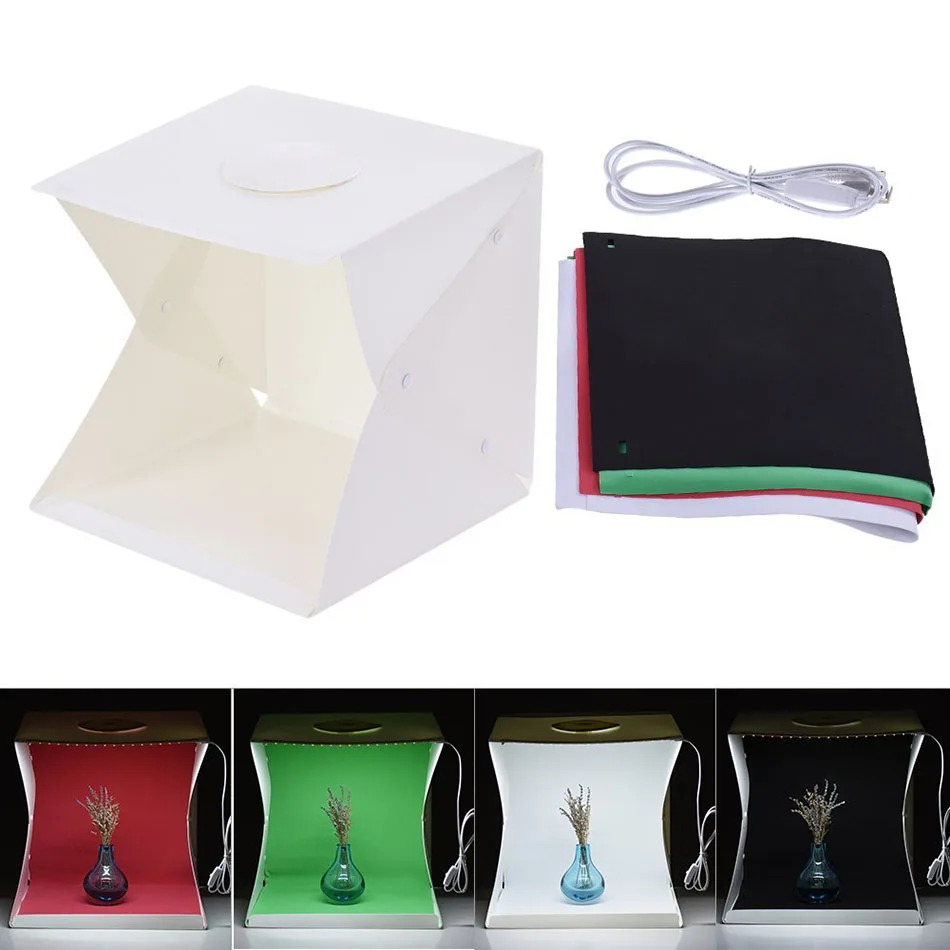 

40cm Lightweight Foldable Light Room LED Photo Studio Photography Light Tent Backdrop Mini Box 40cm