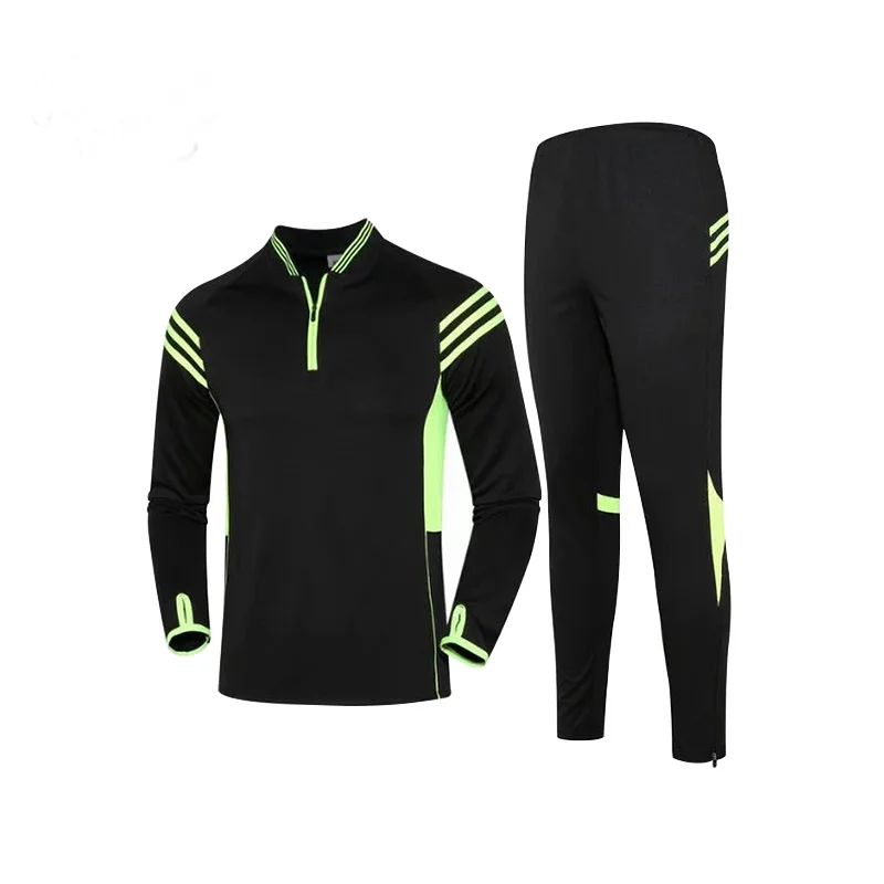 Мужские футбольные тренировочные костюмы трикотажные с длинным рукавом для