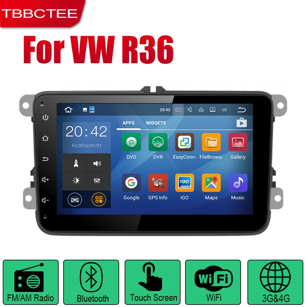 Standard machine TBBCTEE Авто Радио 2 Din Android Автомобильный плеер для Volkswagen VW R36 2010~ 2013 gps Навигация BT Wifi карта мультимедийная система стерео - Цвет: Standard machine