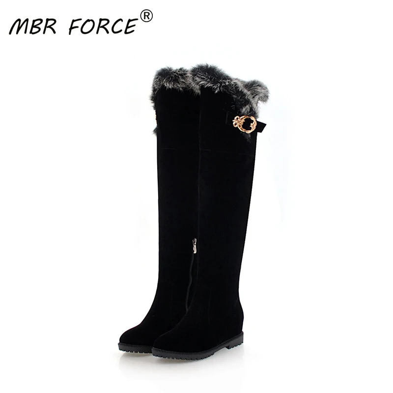 MBR FORCE/женские изысканные модные теплые ботинки из искусственной кожи высокого