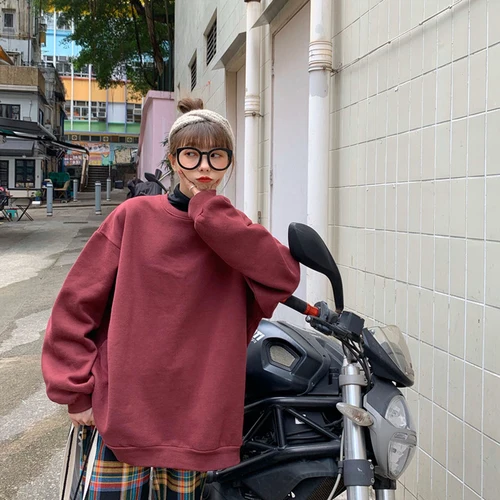 hoodies Neploe Colorful Plaid Trousers Women Korean Elastic Waist Ladies Straight Pants Loose Casual Wide Leg Full Length Pants 80308 - Цвет: hoodies