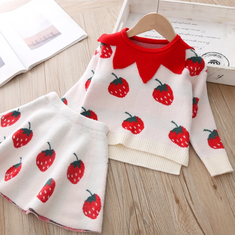 Для девочек clothes2019 летняя новая одежда для малышей Круглый воротник печати платье для девочек полосатые штаны два комплекта из Детские