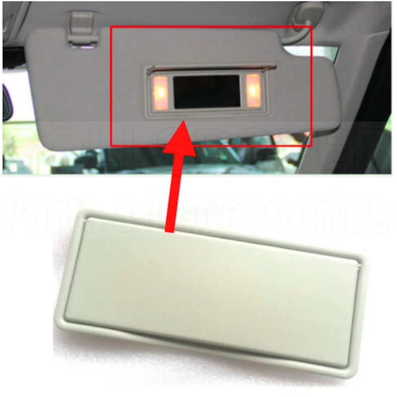 Shkalacar Visiera Parasole Sostituzione Copertura, Visiera Parasole Vanity Specchio Copertura per Specchietto Parasole per BMW Mini R55 R56 R60 2007-2014