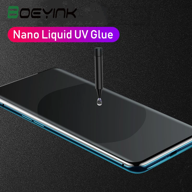 BoeYink УФ закаленное стекло клей для Samsung Galaxy Note 9 8 S8 S9 Plus S7 Edge 2.5D полное покрытие Клей