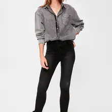 Trendyol черные джинсы скинни с нормальной талией TWOAW20JE0228
