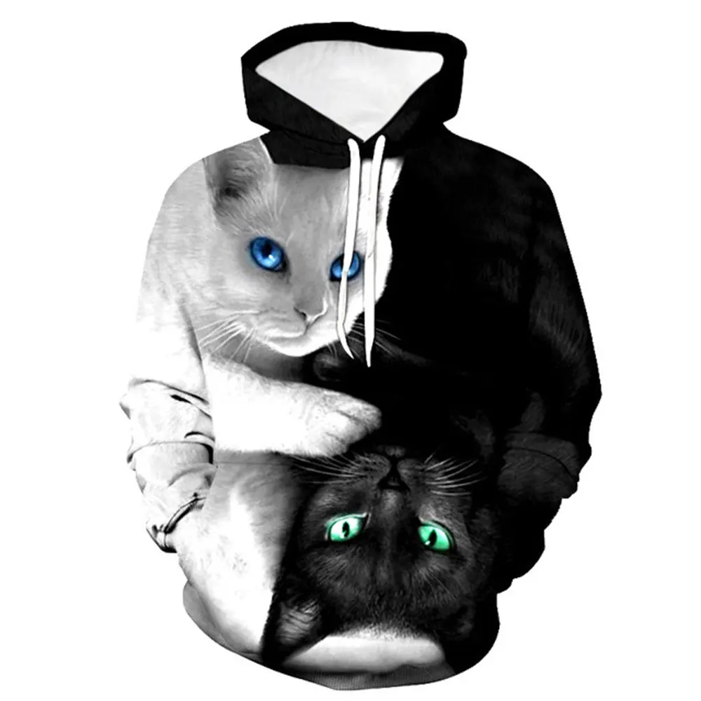 Бесплатная доставка Pussy 3D толстовки с принтом для мужчин и женщин модные парные