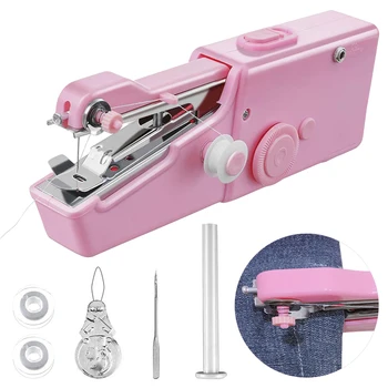 

1Pcs Portable Household Hand Sewing Machine Simple Operation Sewing Tools Parts Side Cutter Overlock Presser Sewing Cloth Fabric