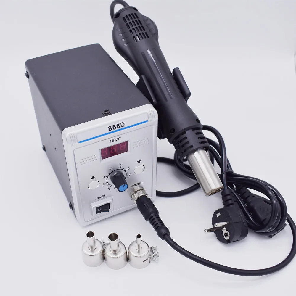 700 Вт 858D фена паяльник для отпайки паяльная SMD станция Набор - Цвет: SET-A
