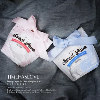 

Original European wedding marble wedding candy box Wedding Favor Candy Cookies Birthday Packaging Party Present Boxes