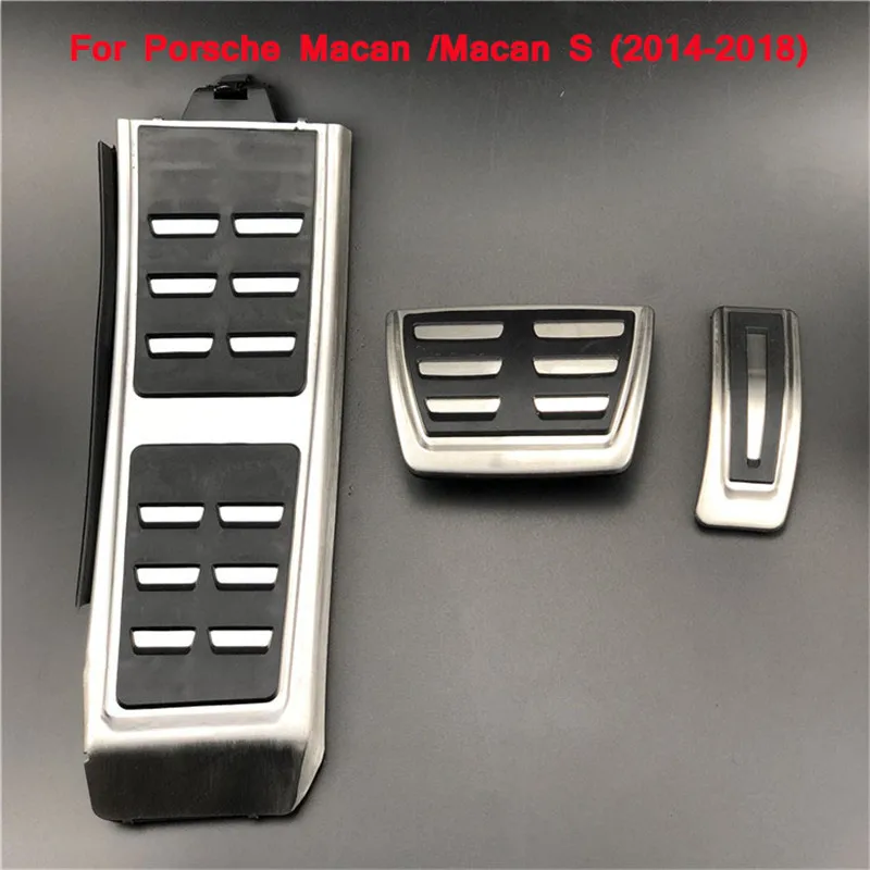 3pcs For Macan Автомобильный Стайлинг из нержавеющей стали педаль акселератора тормоз педаль для Porsche Cayenne для Macan- автомобильные аксессуары - Название цвета: 3pcs For Macan