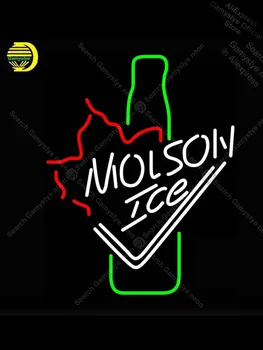 

NEON SIGN For Molso Ice Bottle NEON Bulbs Sign Lamp GLASS Advertise Neon Real Glass Neon Windows Garage Wall Sign Shops Display