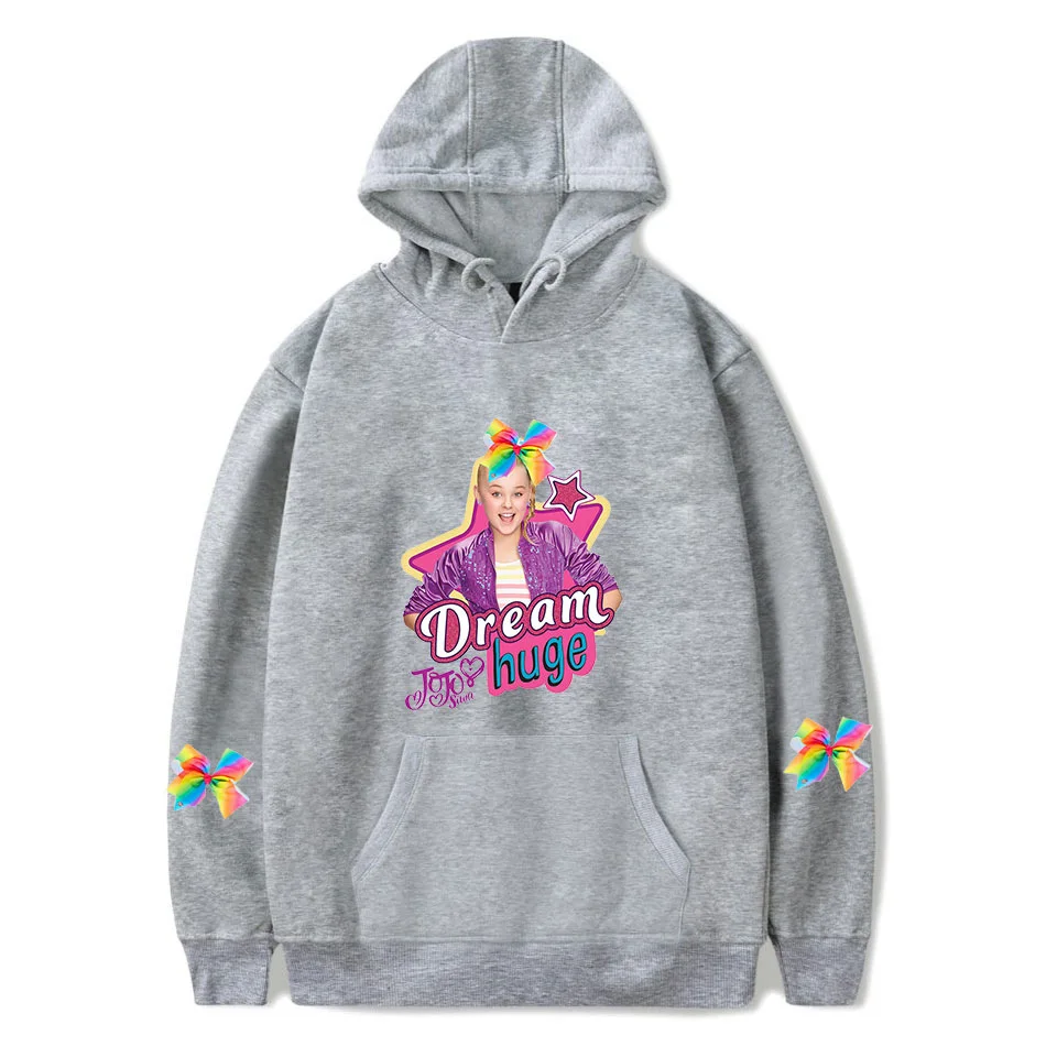 JoJo Siwa/толстовки с капюшоном; толстовка с длинными рукавами; От 4 до 12 лет пальто; сезон осень-зима; детская верхняя одежда для мальчиков и девочек; пальто для костюмированной вечеринки; подарки для детей - Цвет: D