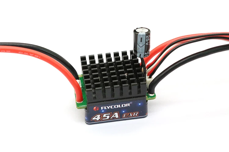 

Hot Flycolor Car ESC Thunder 45A Brush Electronic Speed Controller For Remote Control Model Cars Toy Truck Accessory