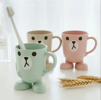 

Clearance!!! Cartoon Children Baby Bamboo Toothbrush Cup Baby Water Cups for Kids Learn Drink Feeding Bottles Baby Training Cups