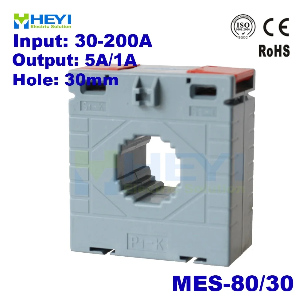 MES-80/30 30/5A-200/5A преобразователь тока CP Размер отверстия 30 мм трансформатор тока s
