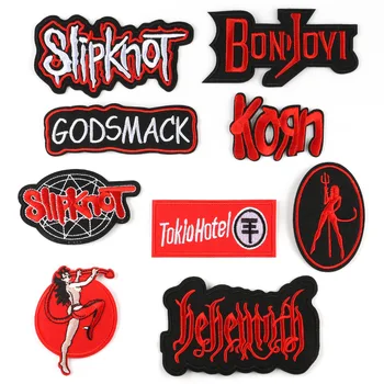 

Red English letter badge embroidery patch clothing accessories luggage shoes hat DIY decorative applique embroidery patch