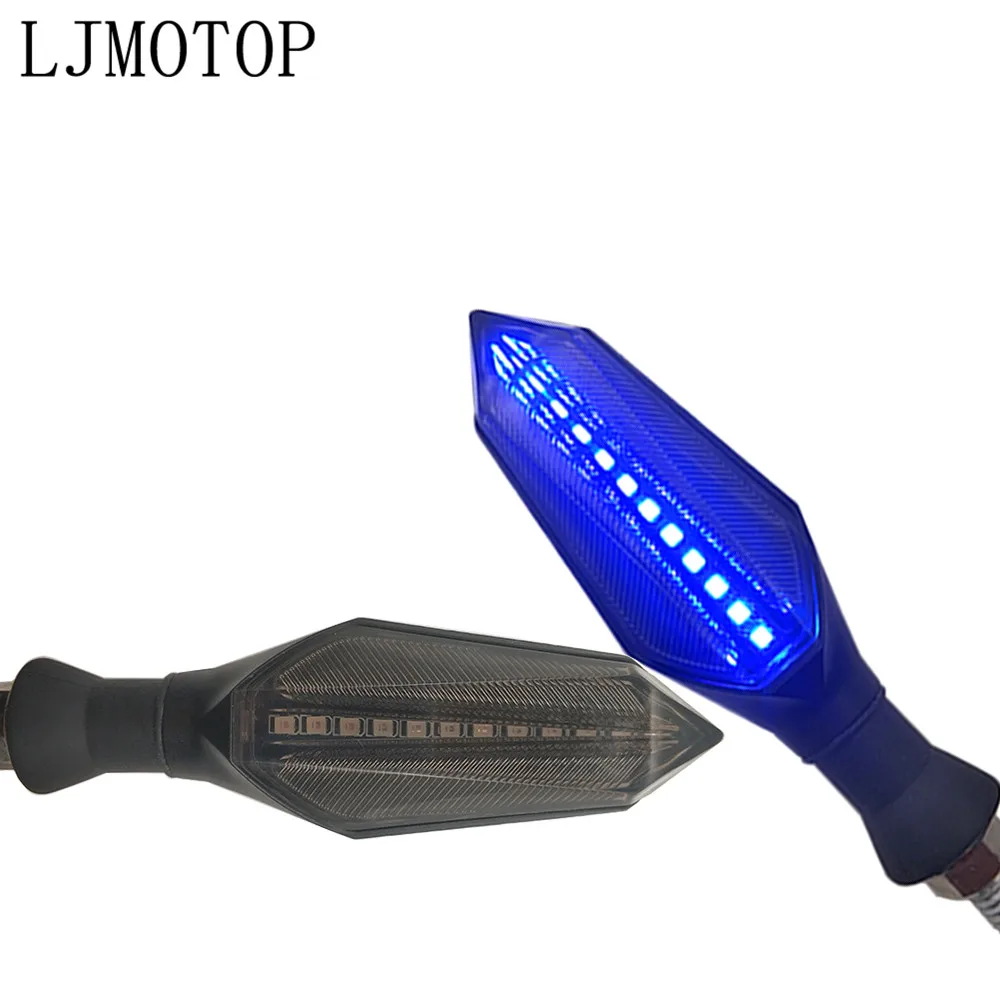 Мотоцикл поворотник светодиодный Световые индикаторы сигнальная лампа для TRIUMRH Америка/LT BONNEVILLE/SE/T100/черный BONNEVILLE T120 - Цвет: Синий