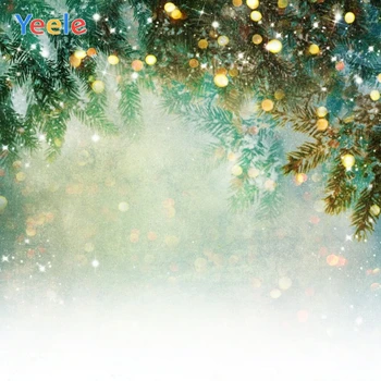 

Yeele Christmas Winter Light Bokeh Pine Tree Photography Backdrop Newborn Baby Photo Background For Photo Studio Photocall
