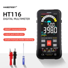 Smart Multimeter Digitale Professionele Automotive Tester Habotest Ncv 1000V Ac Dc Hz Ohm Capaciteit Temperatuur Tester HT116