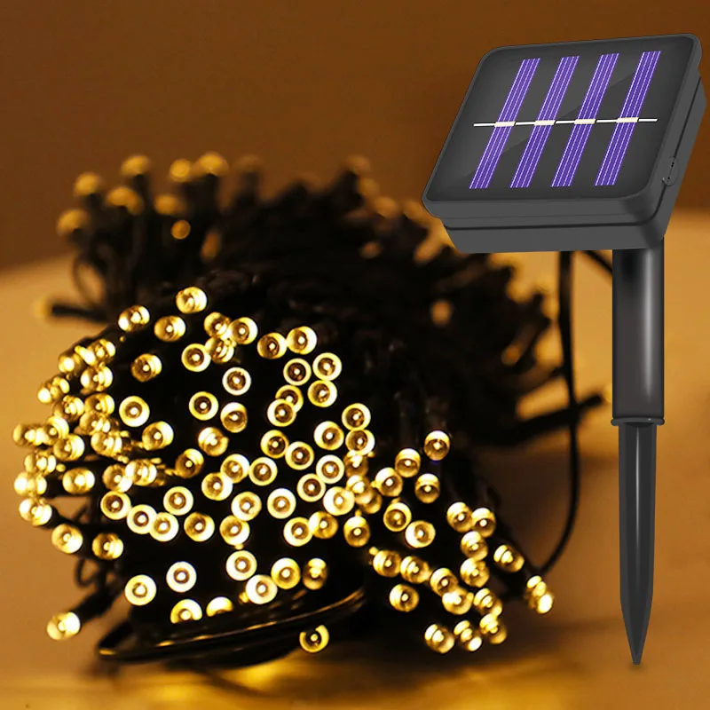 100LED Solar Led String Light RGB Single Color Christmas Decoration Light Garland Waterproof Solar Fairy Lights Holiday Outdoor