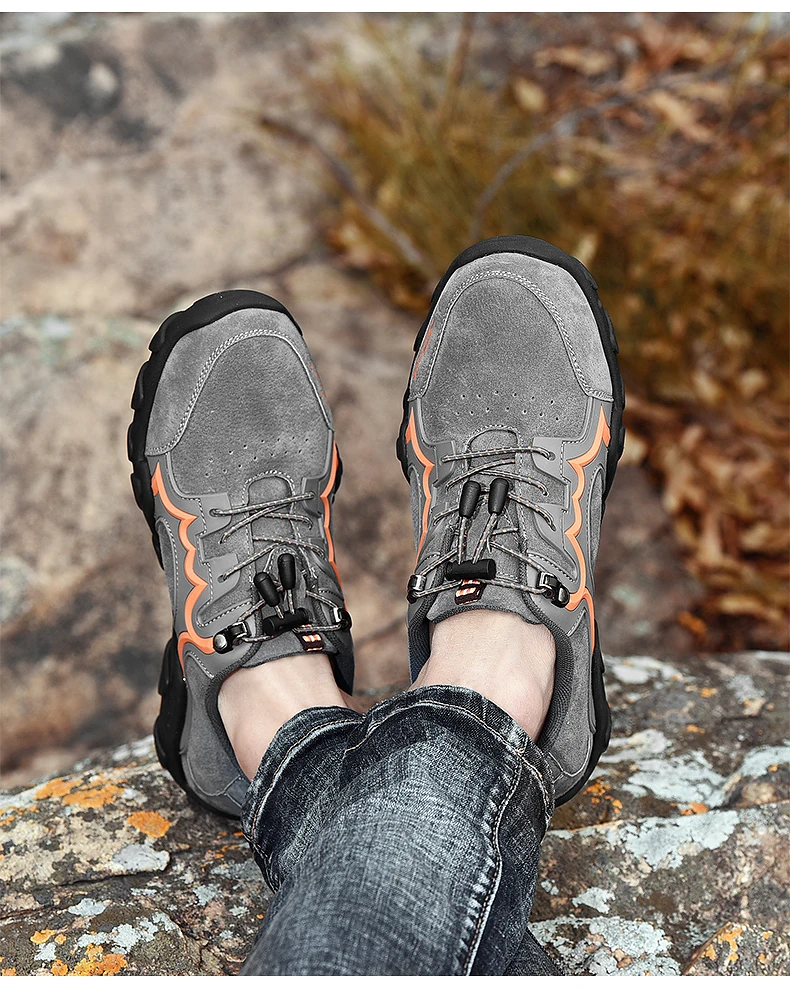 Size38-48 уличные спортивные походные ботинки износостойкие треккинговые кроссовки из натуральной кожи Верхняя Удобная прогулочная обувь для мужчин
