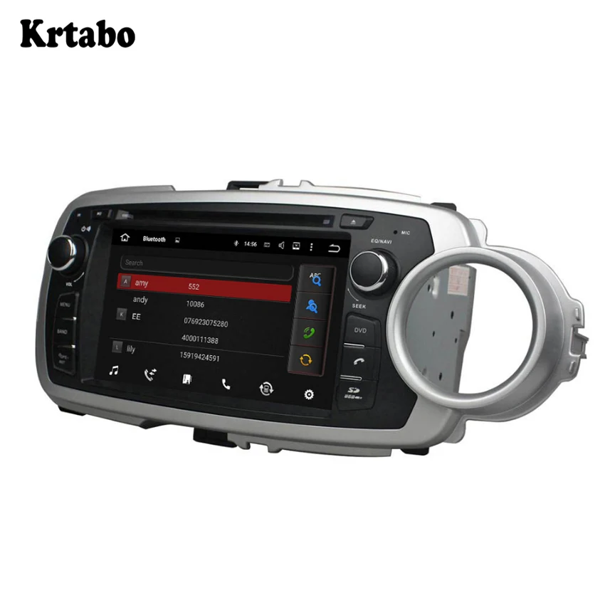 For Toyota Yaris 2012 2013 support DVD Android smart car navigation reversing image control screen one machine recorder For Toyota Yaris 2012 2013 support DVD Android smart car navigation reversing image control screen one machine recorder