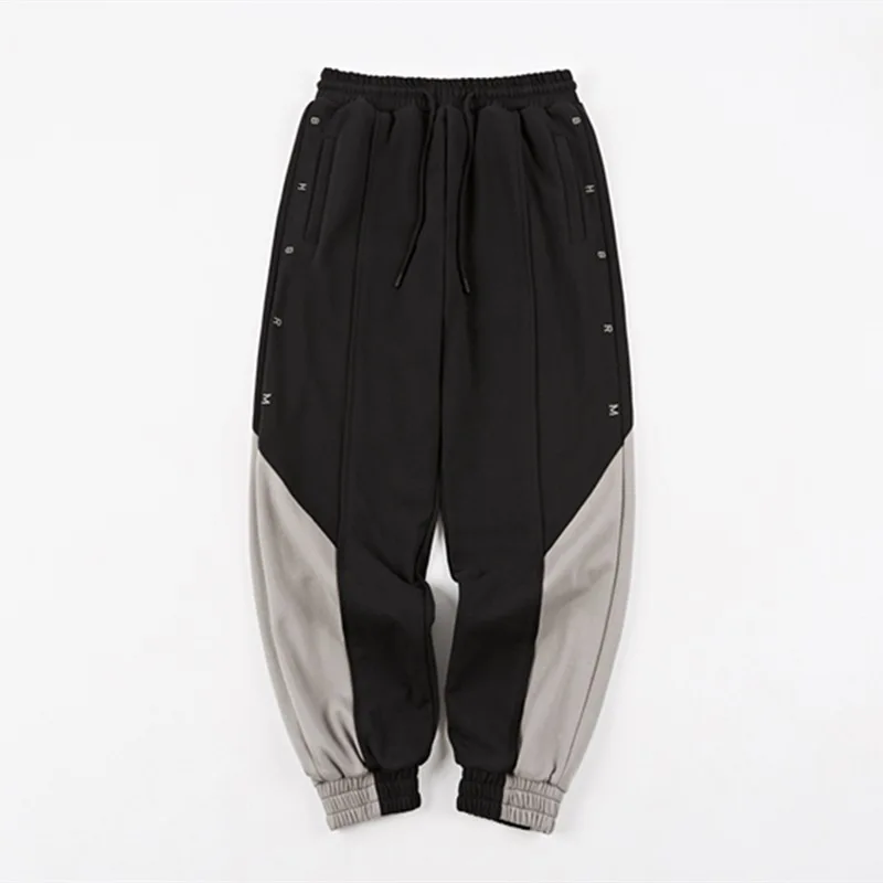 

Tang Mu Cool Spring Clothing New Style Contrast Color Joint Men Loose-Fit Versatile Sweatpants Japanese-style Trend Casual Ankle