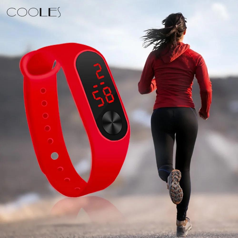 Reducido Reloj de pulsera Digital con anillo de mano para hombre y mujer, pulsera electrónica Led de moda deportiva, relojes deportivos para hombre y mujer 9YaLQV5mEnZ