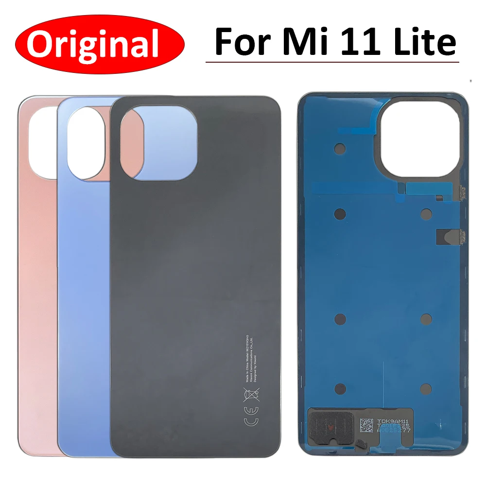 100% оригинал для Xiaomi Mi 11 Lite 5G задняя крышка аккумулятора стекло дверь замена
