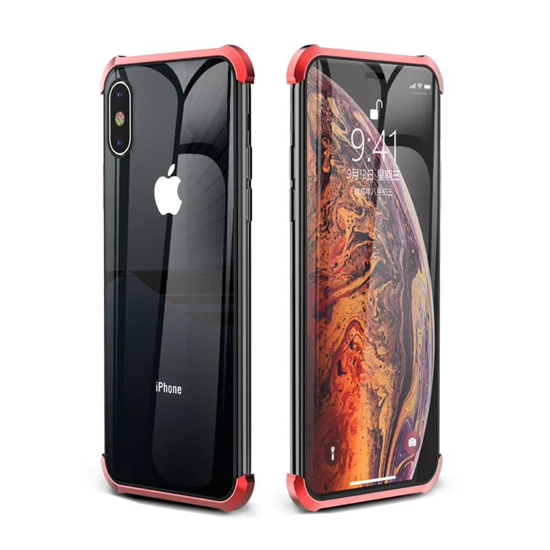 

360 Magnetic Adsorption Metal Case For iphone XSMAX XS X XR 8PLUS 8 7PULS 7 Magnet Cover Case