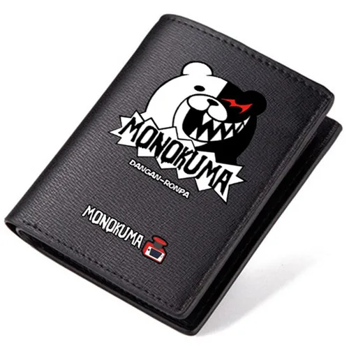 B Danganronpa Monokuma черный и белый медведь кошельки с персонажами мультфильмов короткий стиль из искусственной кожи мультфильм аниме студенческие держатели кампус Dangan Ron - Цвет: B