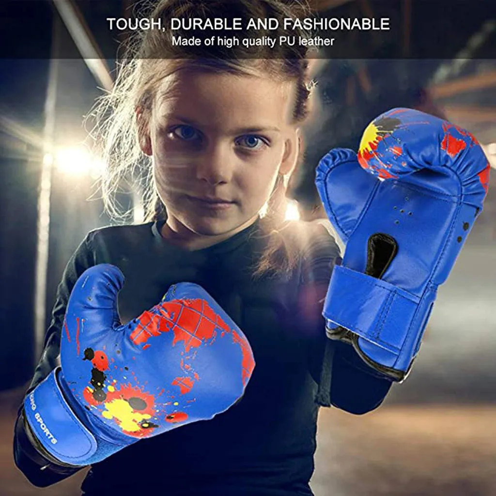 Sac de frappe,Gants de boxe pour enfants de 3 à 10 ans, avec sac de frappe, de dessin animé