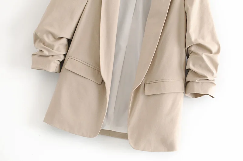 

2019 Autumn New Style European And American Style Women's Commuting-Style Shawl Lapel Slimming Casual Suit Short Jacket